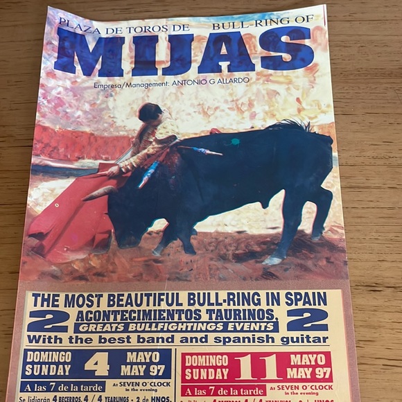 Authentic Vintage Bullfight Advertising Posters: May 1997, Three Bull-Rings - Picture 6 of 7